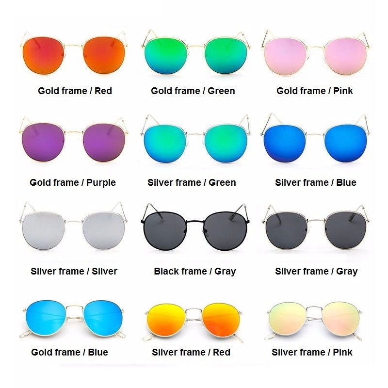 Round Mirror Luxury Sunglasses