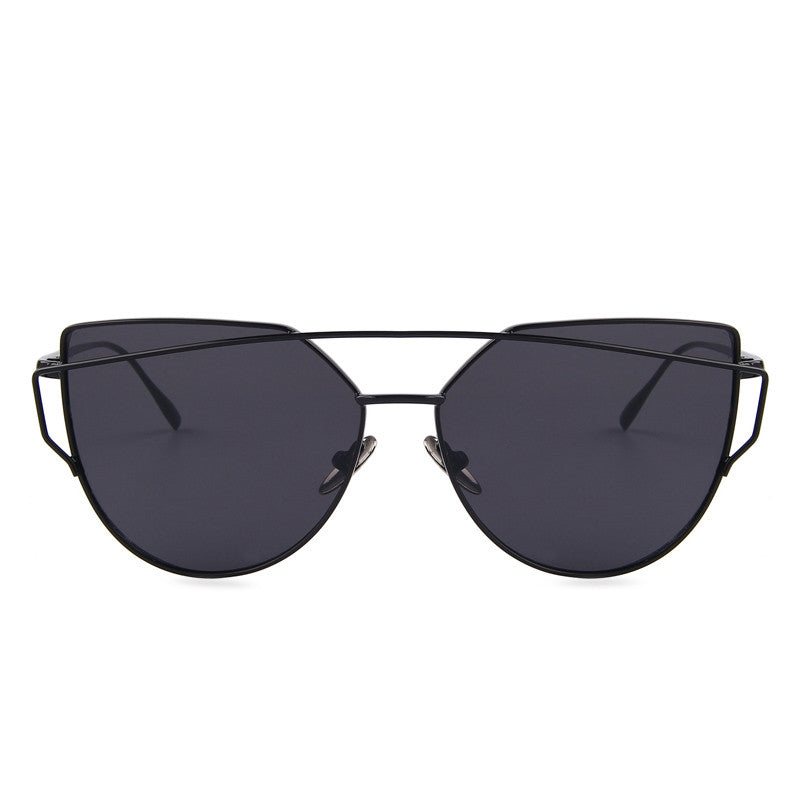 Flat Lens Cat Eye Sunglasses