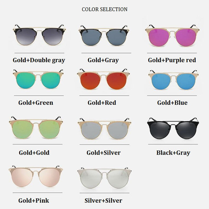 Metal Frame Retro Cat Eye Sunglasses