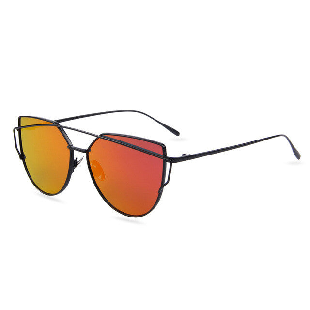 Flat Lens Cat Eye Sunglasses