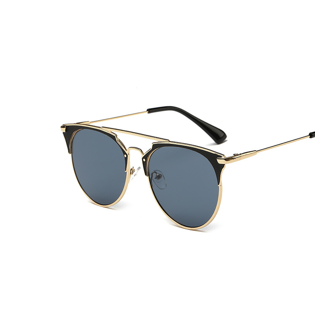 Metal Frame Retro Cat Eye Sunglasses