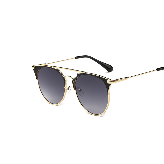 Metal Frame Retro Cat Eye Sunglasses