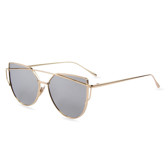 Flat Lens Cat Eye Sunglasses