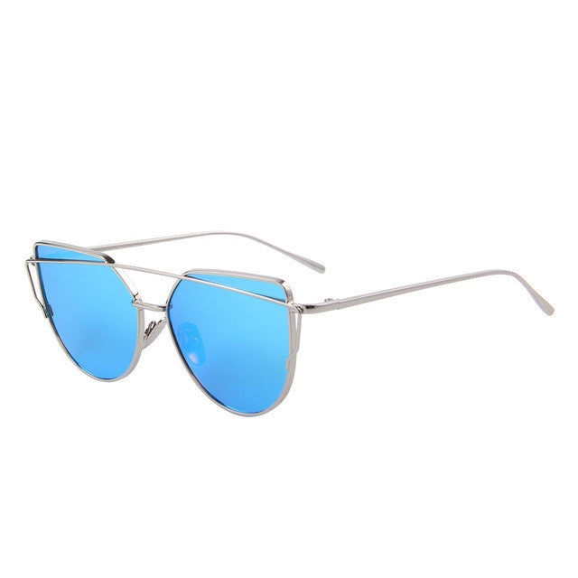 Flat Lens Cat Eye Sunglasses