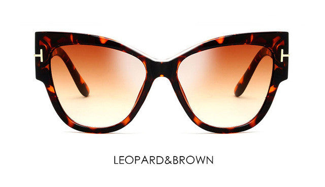 Gradient Points Cat Eye Sunglasses