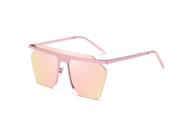 Oversized Flat Lens Sunglasses